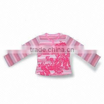 Children's Long-sleeved T-shirt, Made of 100% Cotton Y/D S/J, Available in Various Sizes, SGS Tested