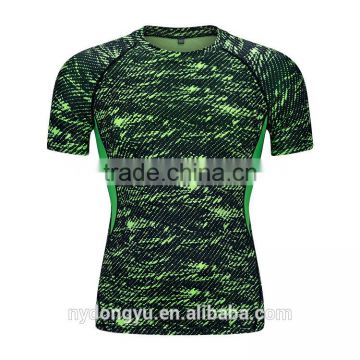 green men tight fit fast dry sports t shirts /jqi outdoor short sleeve basketball training jogging active t shrts/polyester tee
