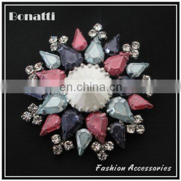 hot sale crystal rhinestone brooch for clothing