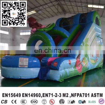 2016 new design commercial inflatable monkey slide with water pool for rental