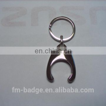 Promotional Custom keychain Supermaket Trolley coin, new product custom shape double side trolley coin keyring,