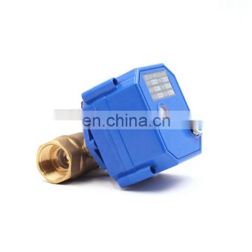 brass motorized ball valve mini electric actuator water control valve 3v 5v 6v 12v 24v 110v 220v DN15 DN20 DN25