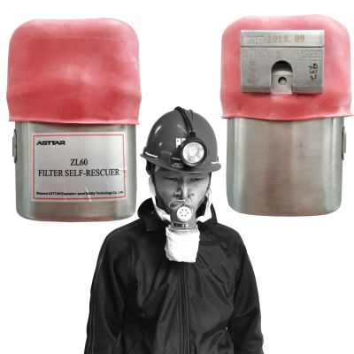 ZL60 60 minutes carbon monoxide filter self rescue breathing apparatus