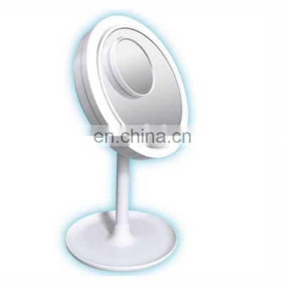 2019 Amazon best seller Oval shape dimmable touch sensor beauty breeze make up led mirror with fan