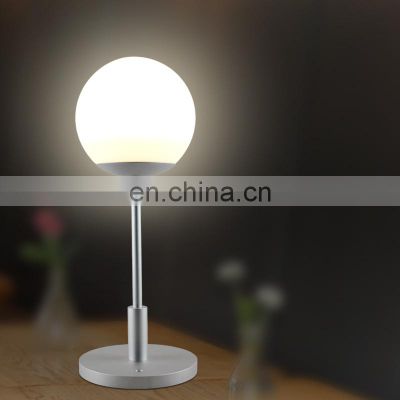 New Classical home deco design living study room white round plastic ball table lamp