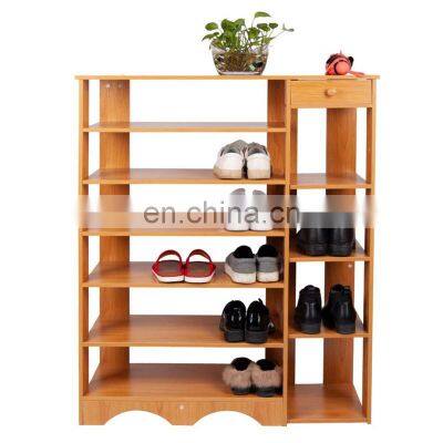 Wooden mdf freestanding multi function shoe stand rack cabinet antique 1 drawer shoe racks storage organizer for home
