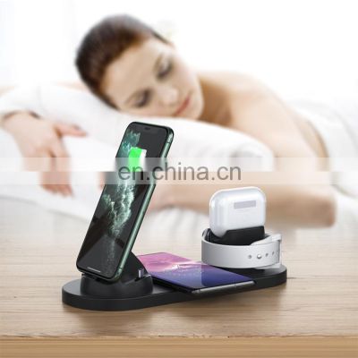 Multifunctional Mobile Phone Wireless Charging Station Travel Desktop For Smartphone Watch Charging Station