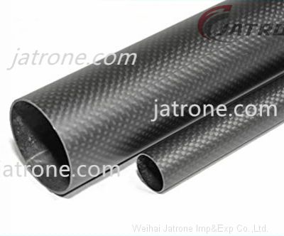 High strength anti-corrosion 3K weave pure carbon fiber tubing