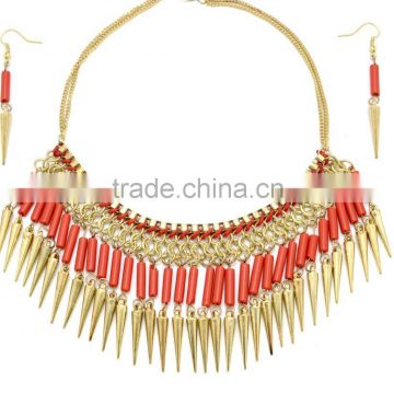 Red and golden necklace