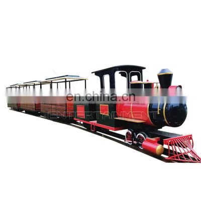16 person battery powered ride on train tourist track train for sale