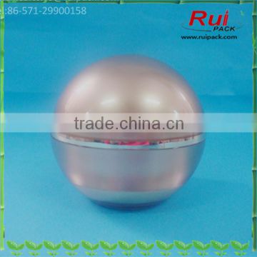 Golden spherial acrylic jars / bottles in 5/15/30/50g, ball shape cosmetic acrylic containers