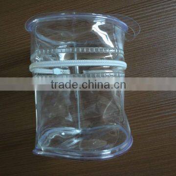 cylinder pvc case with zipper