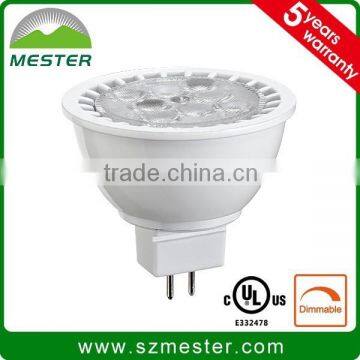 cUL UL CRI80 90 500lm 50w equal 3000k 12V GU5.3 7W mr16 cri 90 led spot light