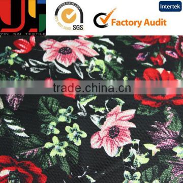 2015 spring new item polyester jacquard with fancy printed fabric