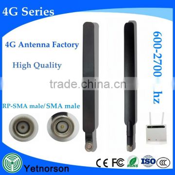 Perfession factory foldable rubber 4G antenna 600-2700mhz straight 4g antenna for wifi moderm