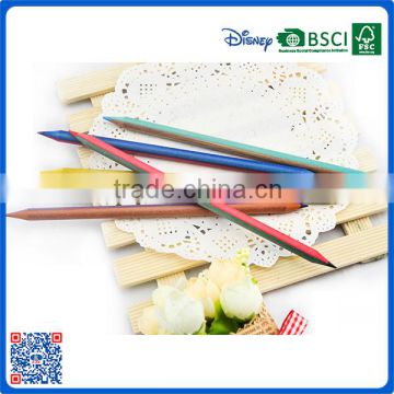 high quality OEM natural wooden pencil without eraser for gift