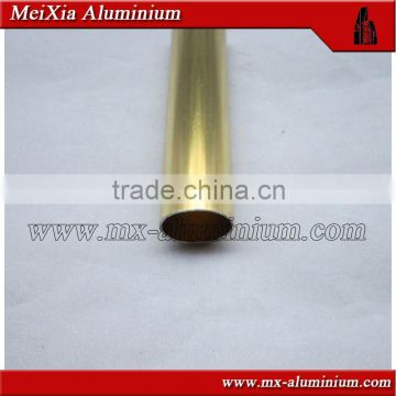Mechanical polishing Aluminium tube with gold color for windows