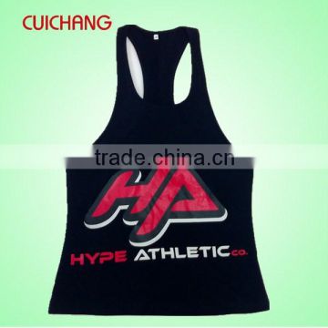 Wholesale plain loose tank top&custom wrestling singlet&gym stringer vest for men CC-711