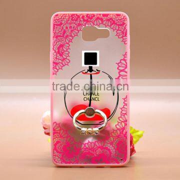 Fashion Colorful Prefume Printing TPU+PC With Ring Bracket Slim Phone Case For Samsung A710