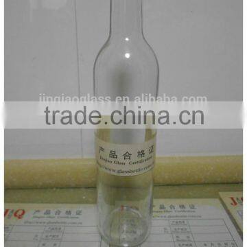 fancy clear glass wine bottle 330ml