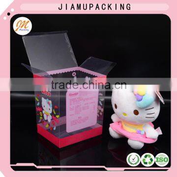 wholesale custom PVC rectangle folding plastic retail hello kitty gift packaging box containers