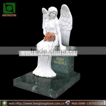 Factory Supply White Marble Angel Headstone