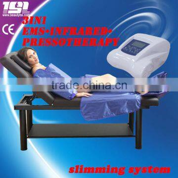 Hot sale latest air pressure massage device,pressotherapy&infrared&electro muscle stimulation 3 in 1,stable quality