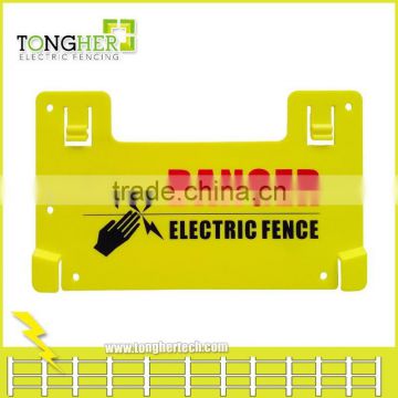 OEM language electric fence warning signs for high voltage shock danger
