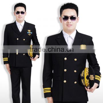 China OEM Suppliers Airport Work Men Pilot Uniforme Airline Uniform