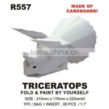 3D CARDBOARD CRAFT(R557)TRICERATOPS