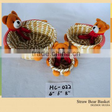 China supplier artware handmade wicker basket holiday decoration