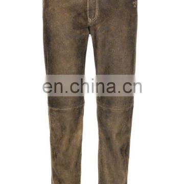 Genuine Suede german traditional full length leather Pant (German Garments)