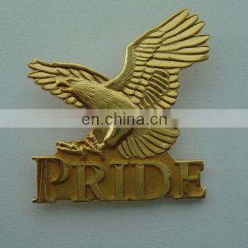 custom eagle animal design brass two-tone pin
