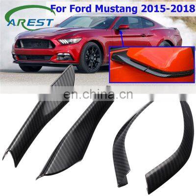 4 Pcs ABS Carbon Fiber Rearview Mirror Cover Trim Stickers Decorations For Ford for Mustang 2015-2018 Car Accessories styling