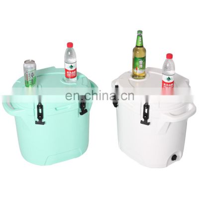 25L fishing camping plastic cooler jug round ice cooler
