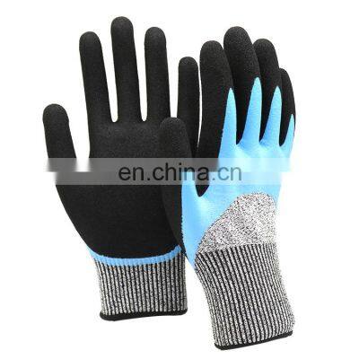 Thermal Gloves Industrial Fishing Work Hard Warm guates industriales Double Shell Nitrile Coated Waterproof Gloves Winter Gloves