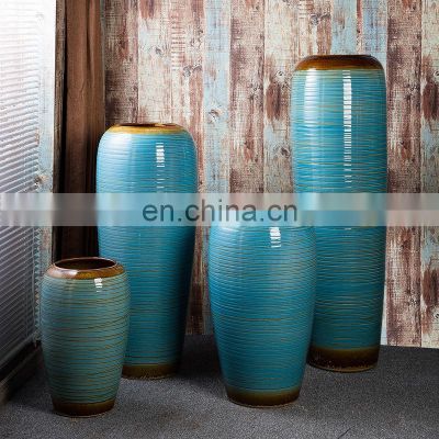 Modern European and American style Jingdezhen Ceramic Club Hotel Floor Large Vase Decoration