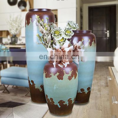 Creative ceramic big flower vase home decoration vases with high quality