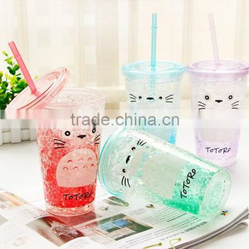 Plastic Tumbler Cup with Lid and Straw plastic water cup with straw
