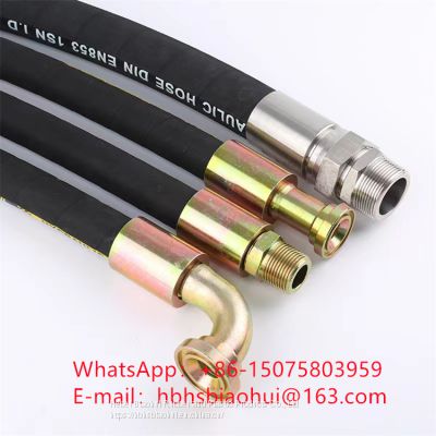 Industrial SAE 100r2 En 853 2sn steel wire braided high-pressure hydraulic rubber hose