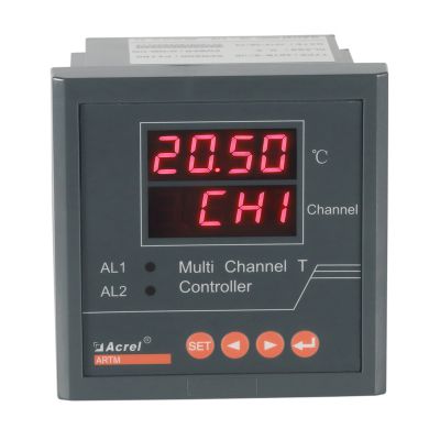 Hot sale ARTM-8 LED display 2 Alarm relays 8 PT100 measurement humidity temperature controller temperature monitor