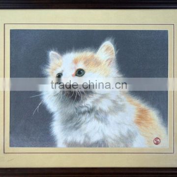 High quality hand silk fabric Embroidery for home wall decoration
