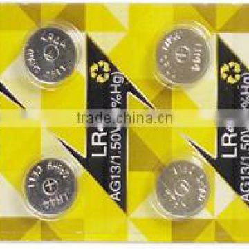 2016 LR44 AG13 Alkaline button cell battery