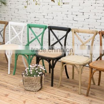 Birch Wood Type and Antique Appearance Crossback Chair                        
                                                Quality Choice