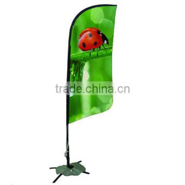 100% polyester flying banner with iron base