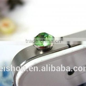 High quality smart phone diamond dust plug 3.5mm jack earphone plug
