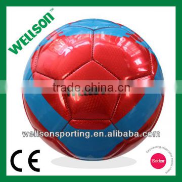 Inflatable machine sewn metallic shiny PVC soccer ball