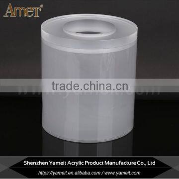 OEM/ODM Transparent Acrylic Round Glove barrel / Wastepaper Basket