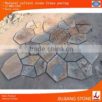 Rusty slate stone floor tiles