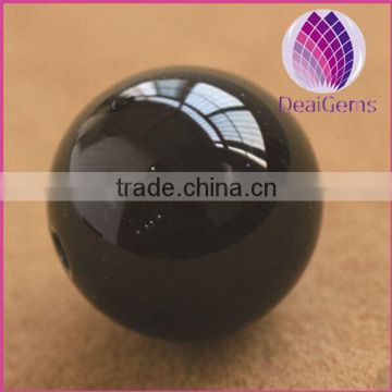 wholesale natural black agate round 8mm loose beads